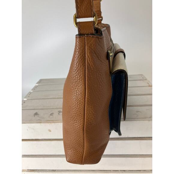 FOSSIL MEDIUM PEBBLED LEATHER TRI COLOR SHOULDER BAG - Picture 2 of 16